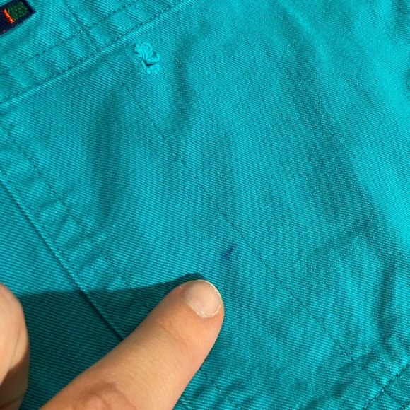 Vintage Teal Oversized Button Down - Picture 8 of 10